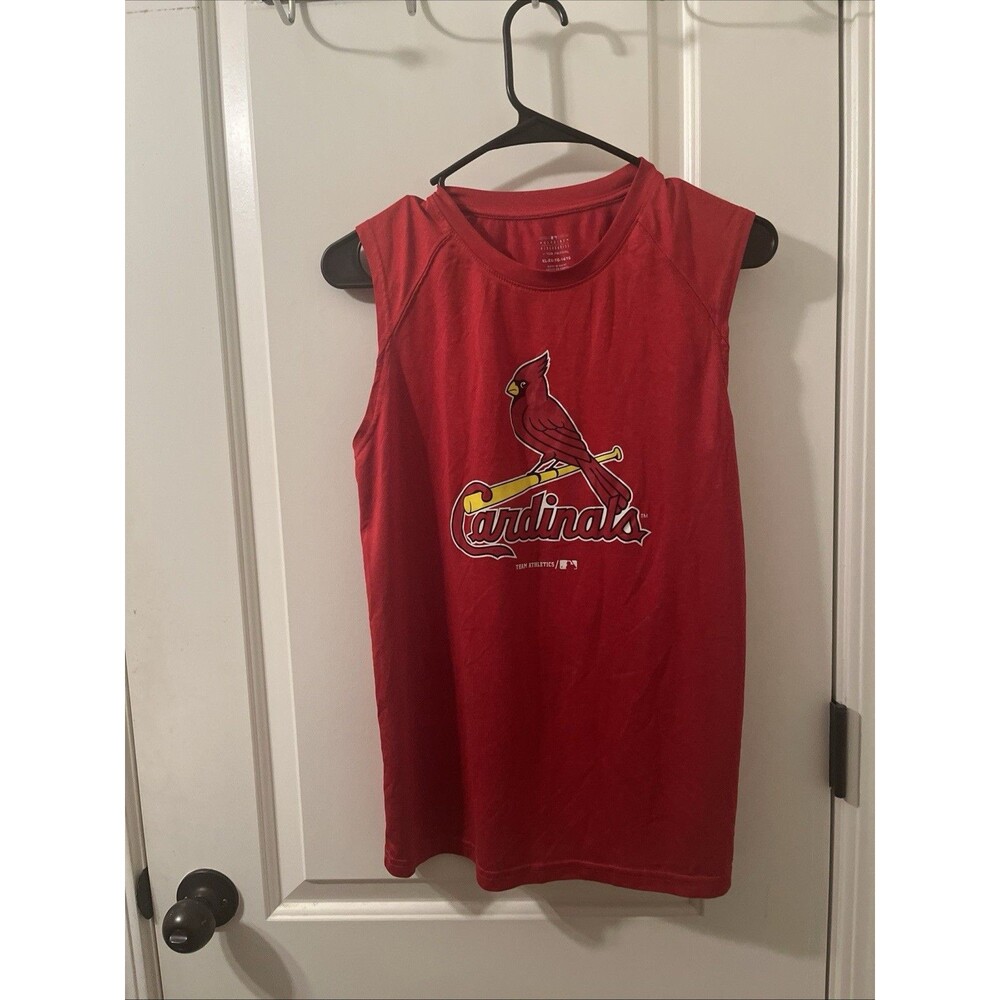 Team Athletics Boys Sleeveless Shirt Tank St. Louis Cardinals Size XL (14/16)